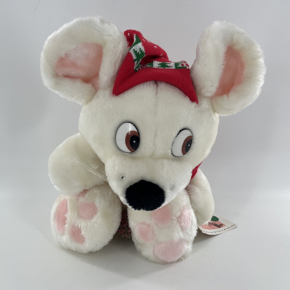 Vintage Commonwealth Kris Mouse With A Mission Christmas Plush Stuffed Animal‎